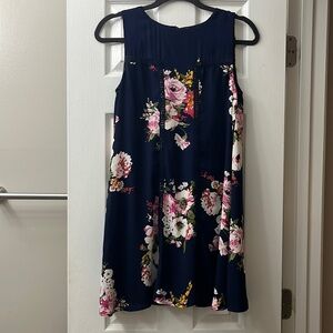 Navy Floral XXS Swing Dress